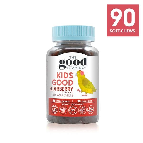 KIDS GOOD ELDERBERRY SUPPLEMENTS + VITA-C IMMUNITY 90 Soft Chews