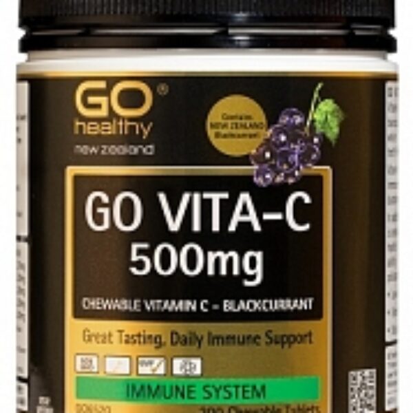 GO Vita C - 500mg - 200  chewable tablets (Blackcurrrant)