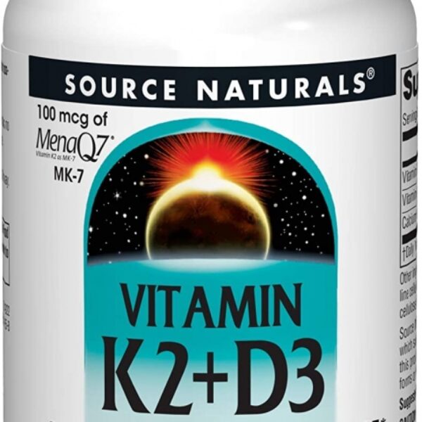 SOURCE NATURALS Vitamin K2+D3 60 Tabs