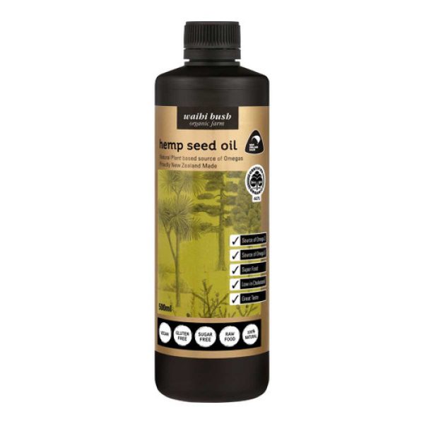 Waihi Bush Hemp Seed Oil 250ml or 500ml