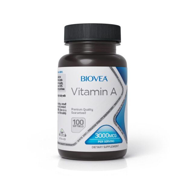 Biovea Vitamin A, 3000mcg 100 soft gels